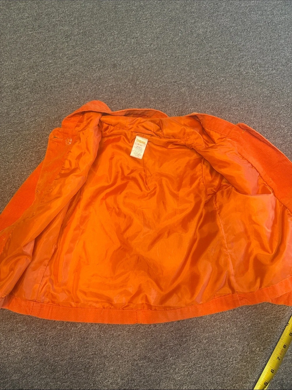 Gymboree Girls' Hooded Corduroy Velour - Bright Orange button up - SO CUTE !!!